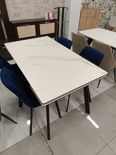 Керамический стол Норман 120(180)х80 shakespeare black / черный из шоурума 2